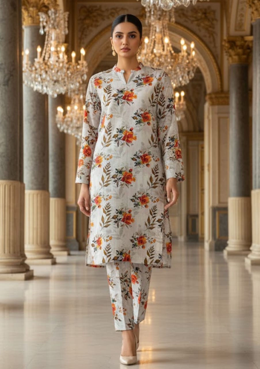 Sabeen Banadora Allover Linen 2pc d33