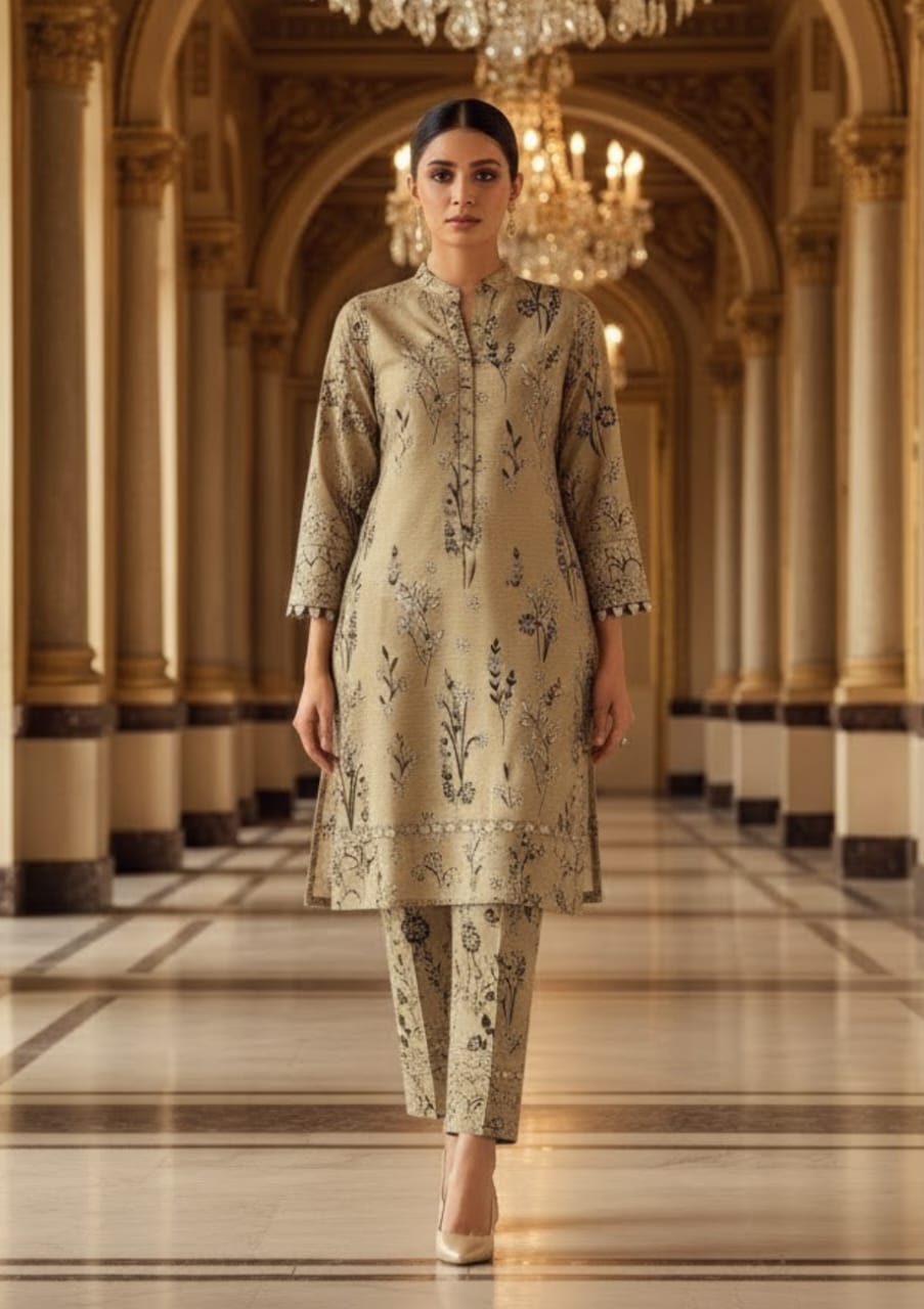 Sabeen Banadora Allover Linen 2pc d35