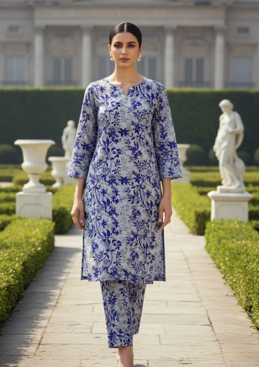 Sabeen Banadora Allover Linen 2pc d38