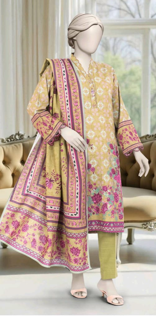 MTJ Luxury Printed Khaddar 3pc D9