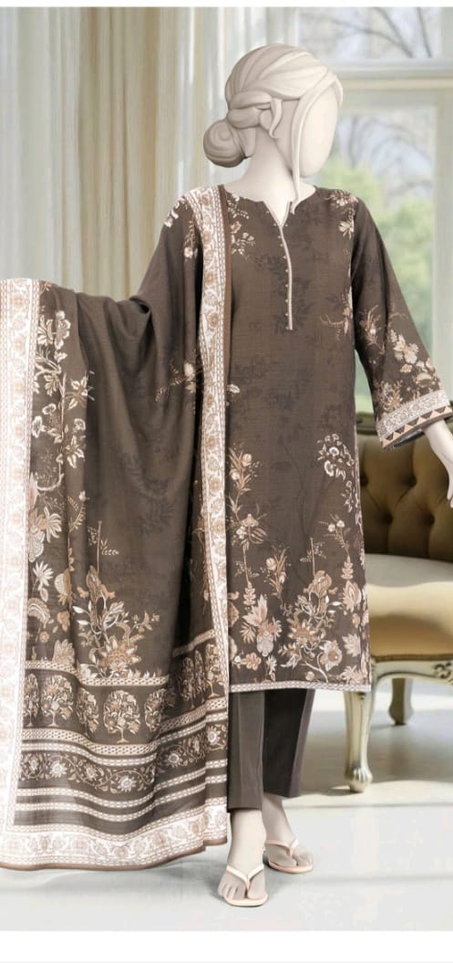 MTJ Luxury Printed Khaddar 3pc D10