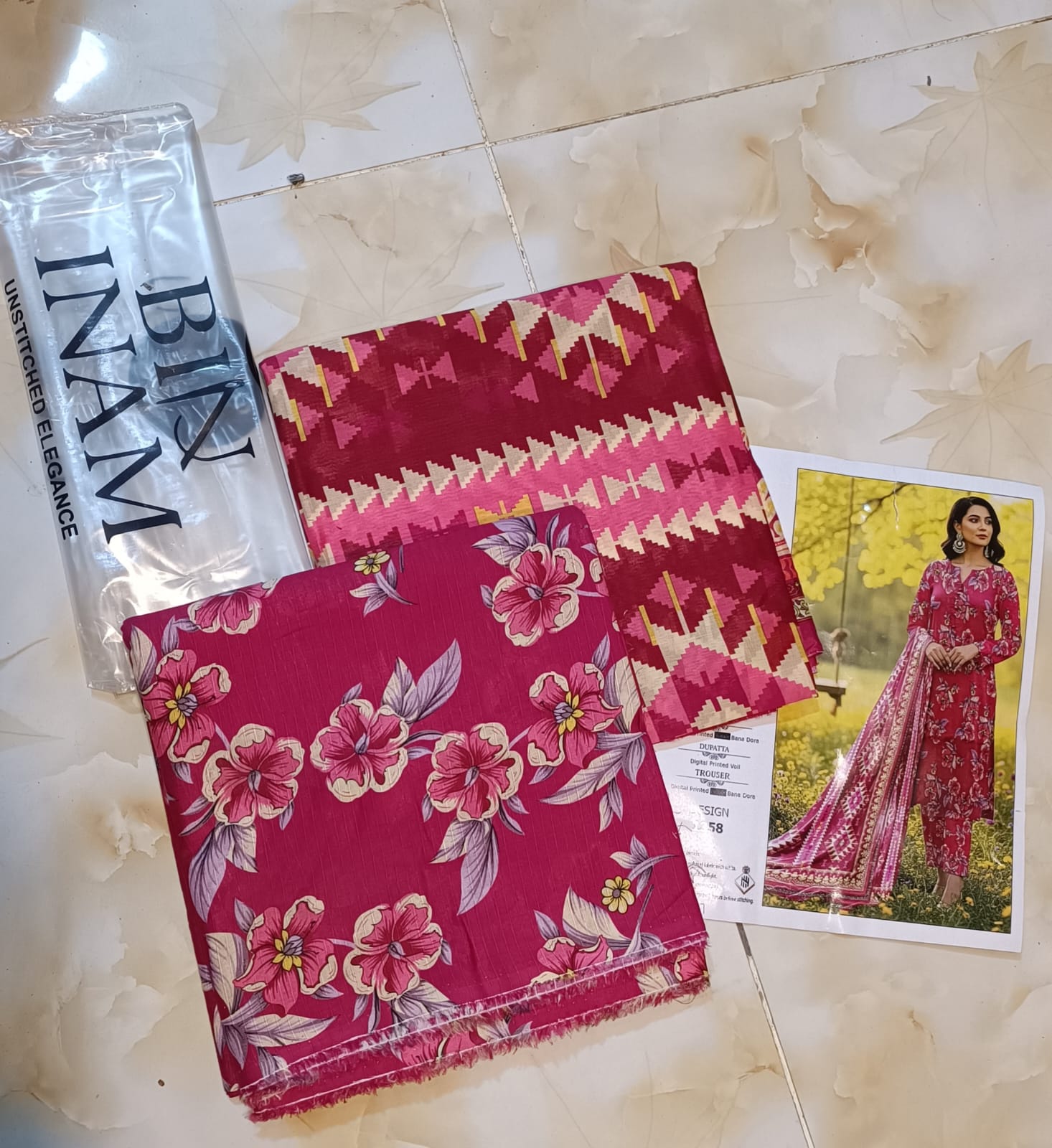 Bin Inam Banadora Allover Lawn 3pc D01