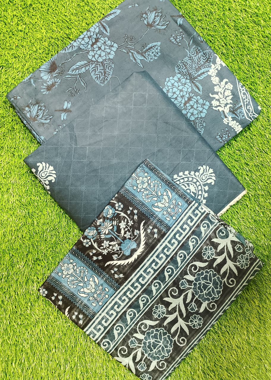 Bonanza Satrangi Prinetd Lawn 3pc D02