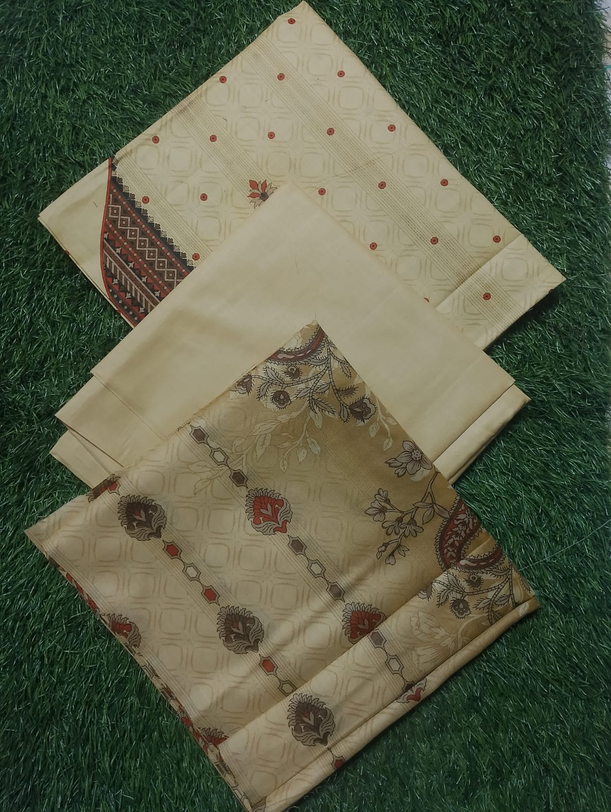 Insaf Misri Gold Printed 3pc D7