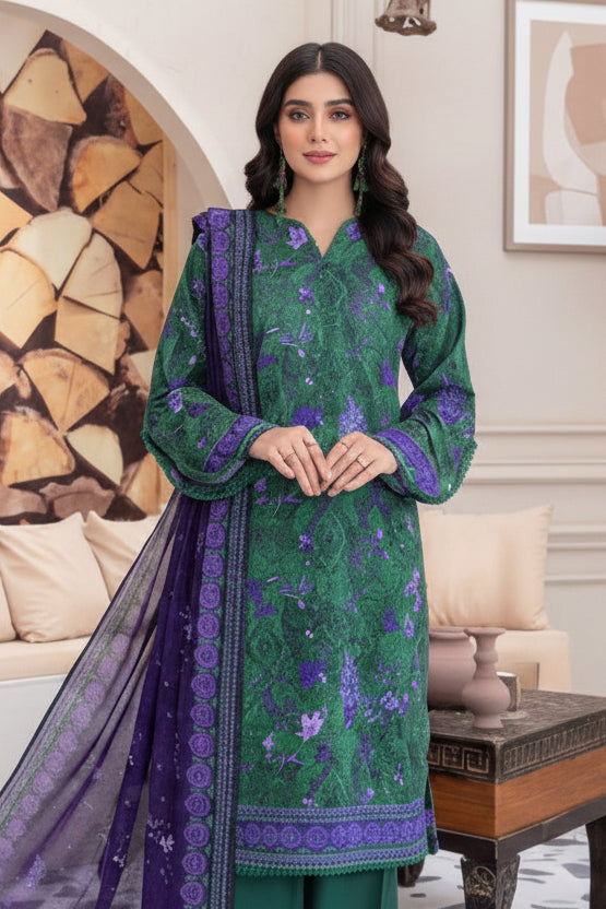 Bin Inam V9 Printed Premium Lawn 3pc D3
