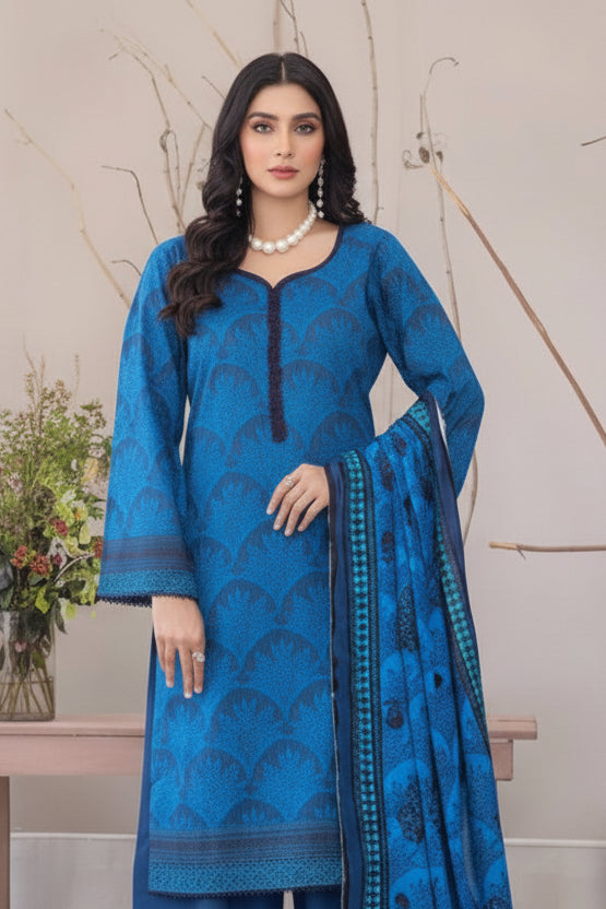 Bin Inam V9 Printed Premium Lawn 3pc D7
