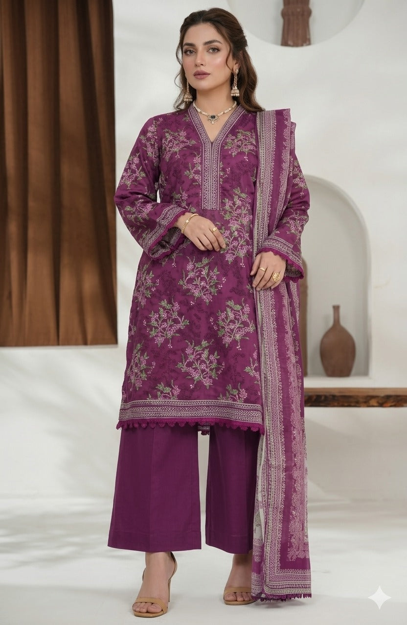 VS Shahkar Printed Premium Lawn 3pc D8