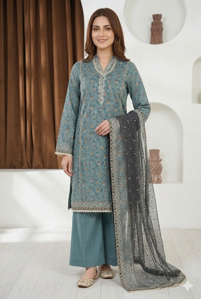 VS Shahkar Printed Premium Lawn 3pc D4