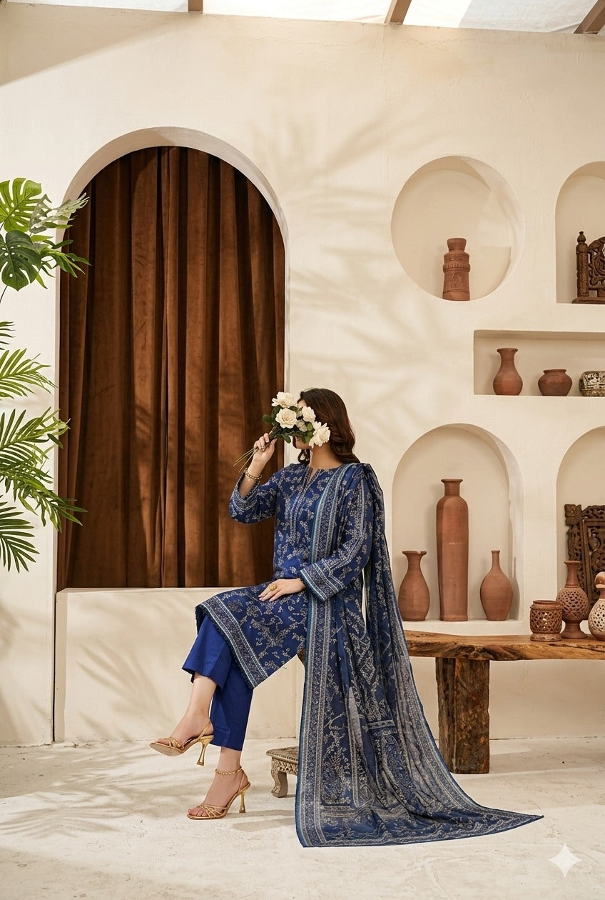 VS Shahkar Printed Premium Lawn 3pc D2