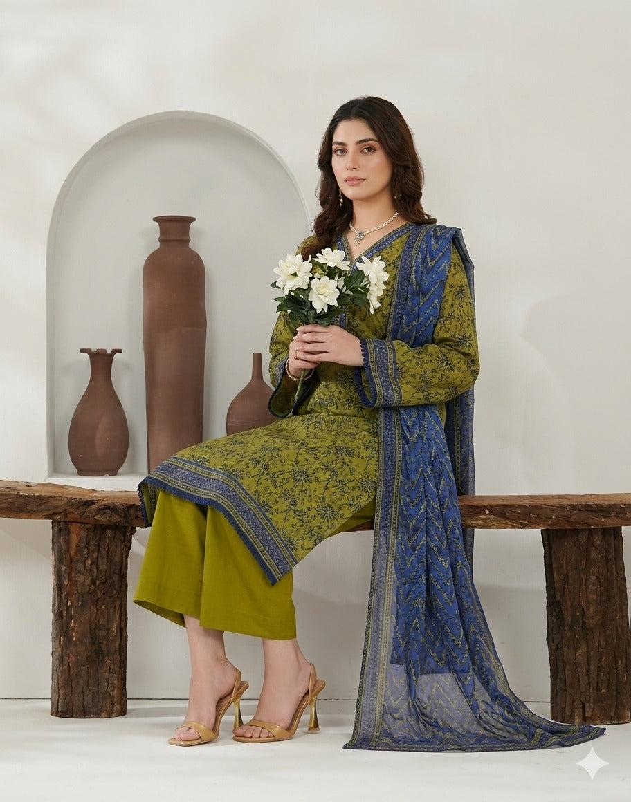 VS Shahkar Printed Premium Lawn 3pc D3