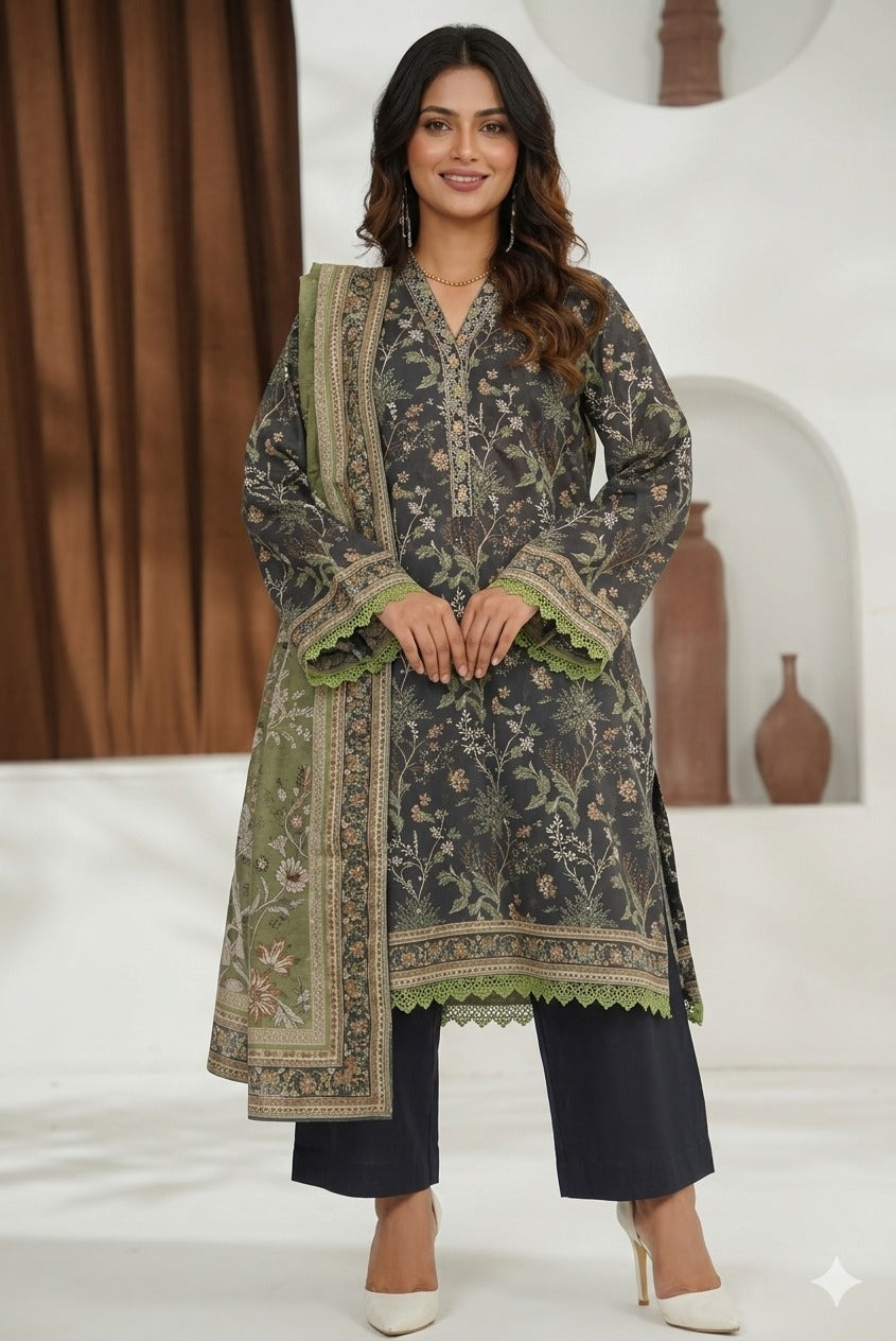VS Shahkar Printed Premium Lawn 3pc D6