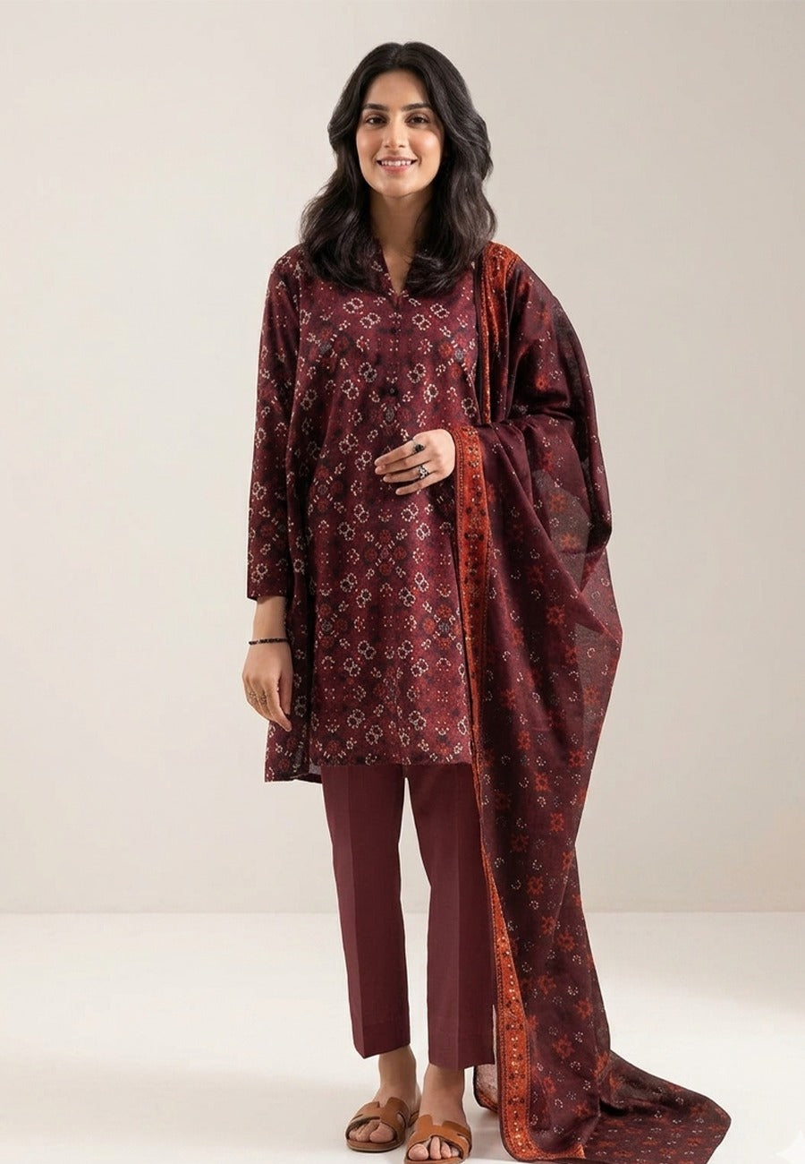 SAYA Premium Printed Lawn 3Pc Vol.12.D1