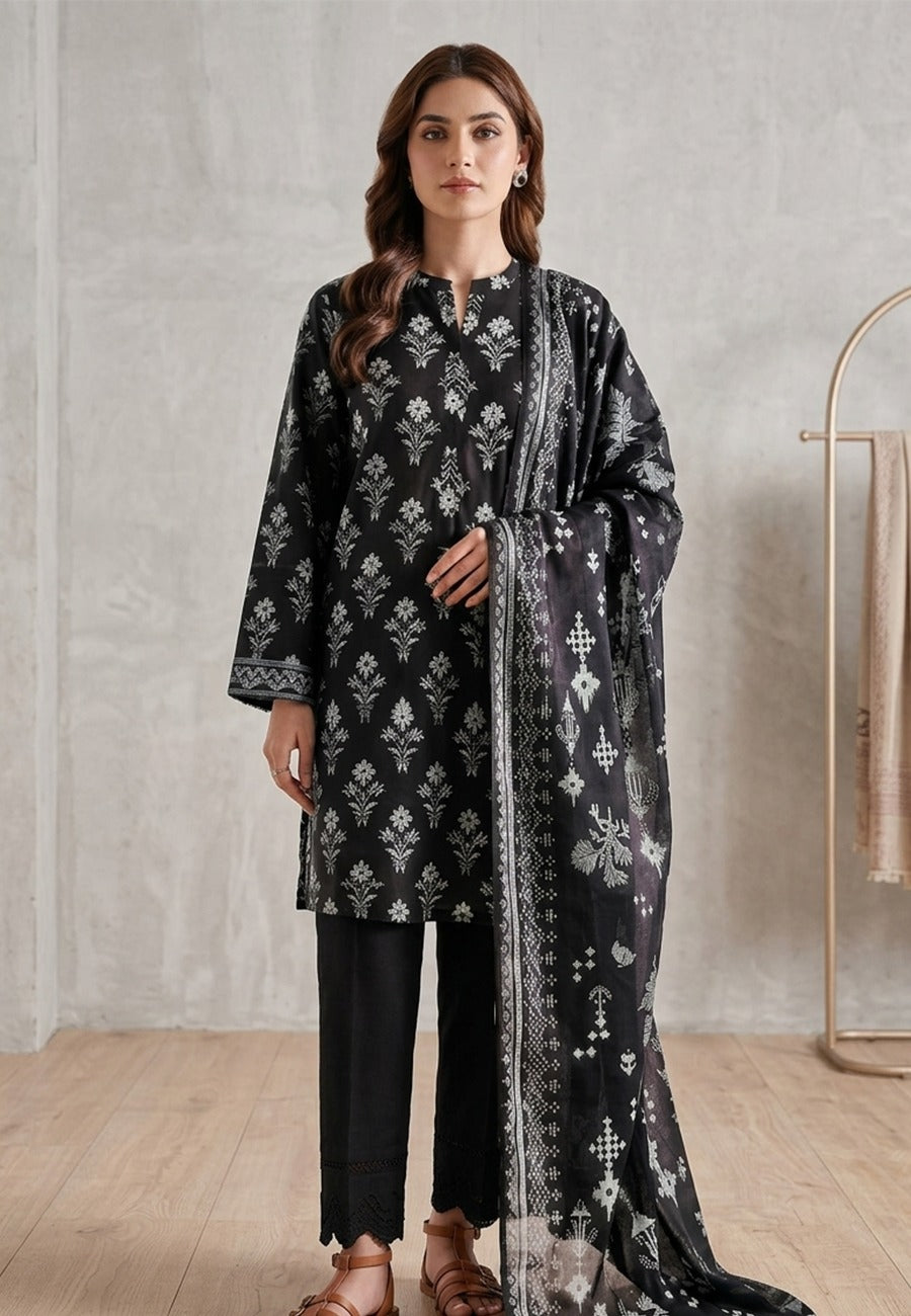 SAYA Premium Printed Lawn 3Pc Vol.12.D1