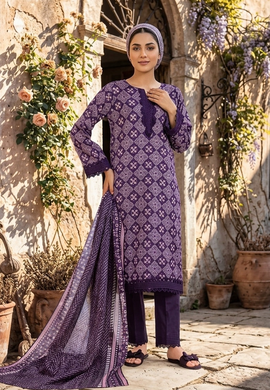 MTJ Premium Printed Lawn 3pc Vol-8 D1