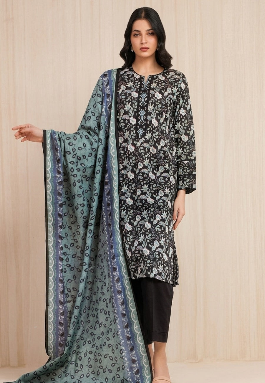 Edenrobe Luxury Printed Lawn 3pc Vol 2 D1
