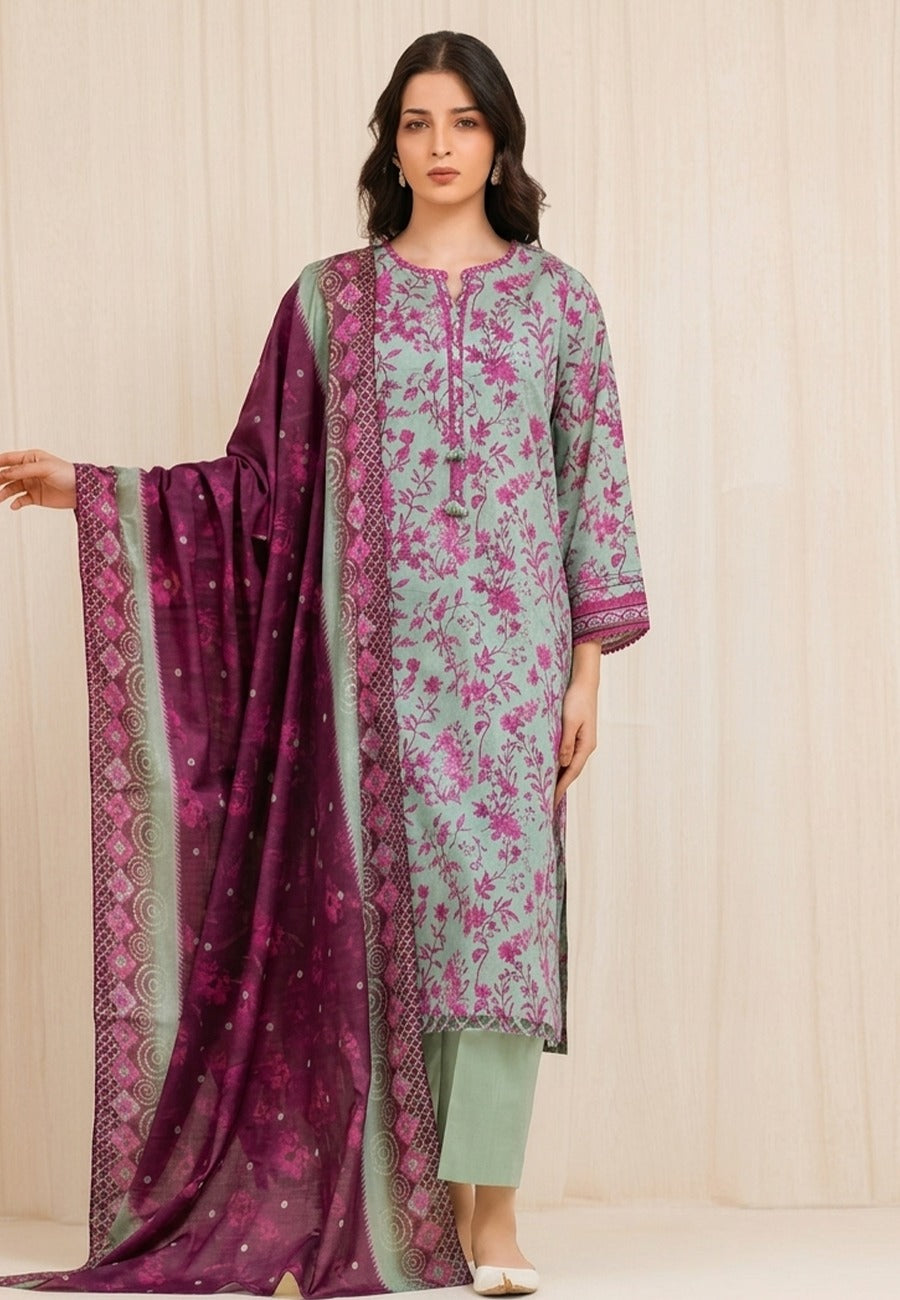 Edenrobe Luxury Printed Lawn 3pc Vol 2 D3