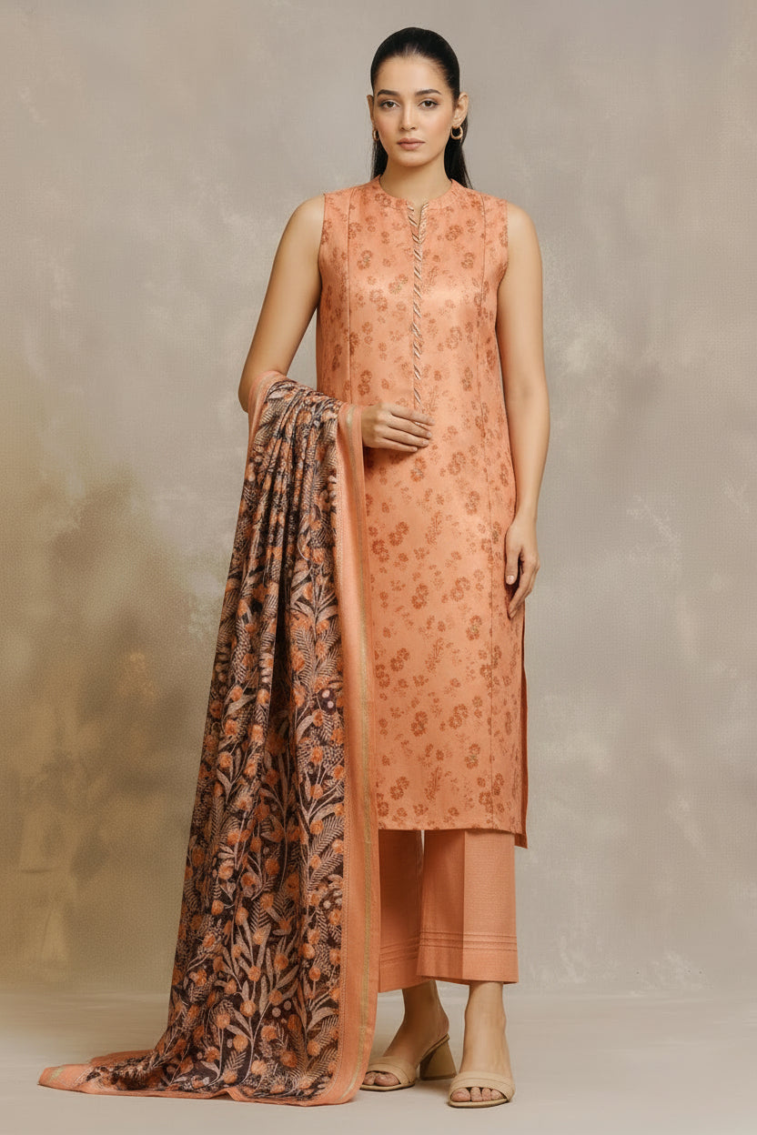 Edenrobe Luxury Printed Lawn 3pc Vol 2 D5