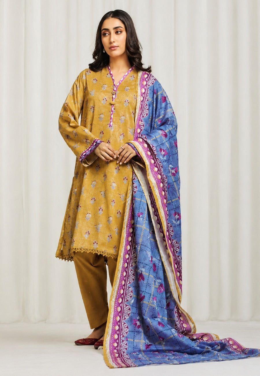 Edenrobe Luxury Printed Lawn 3pc Vol 2 D2
