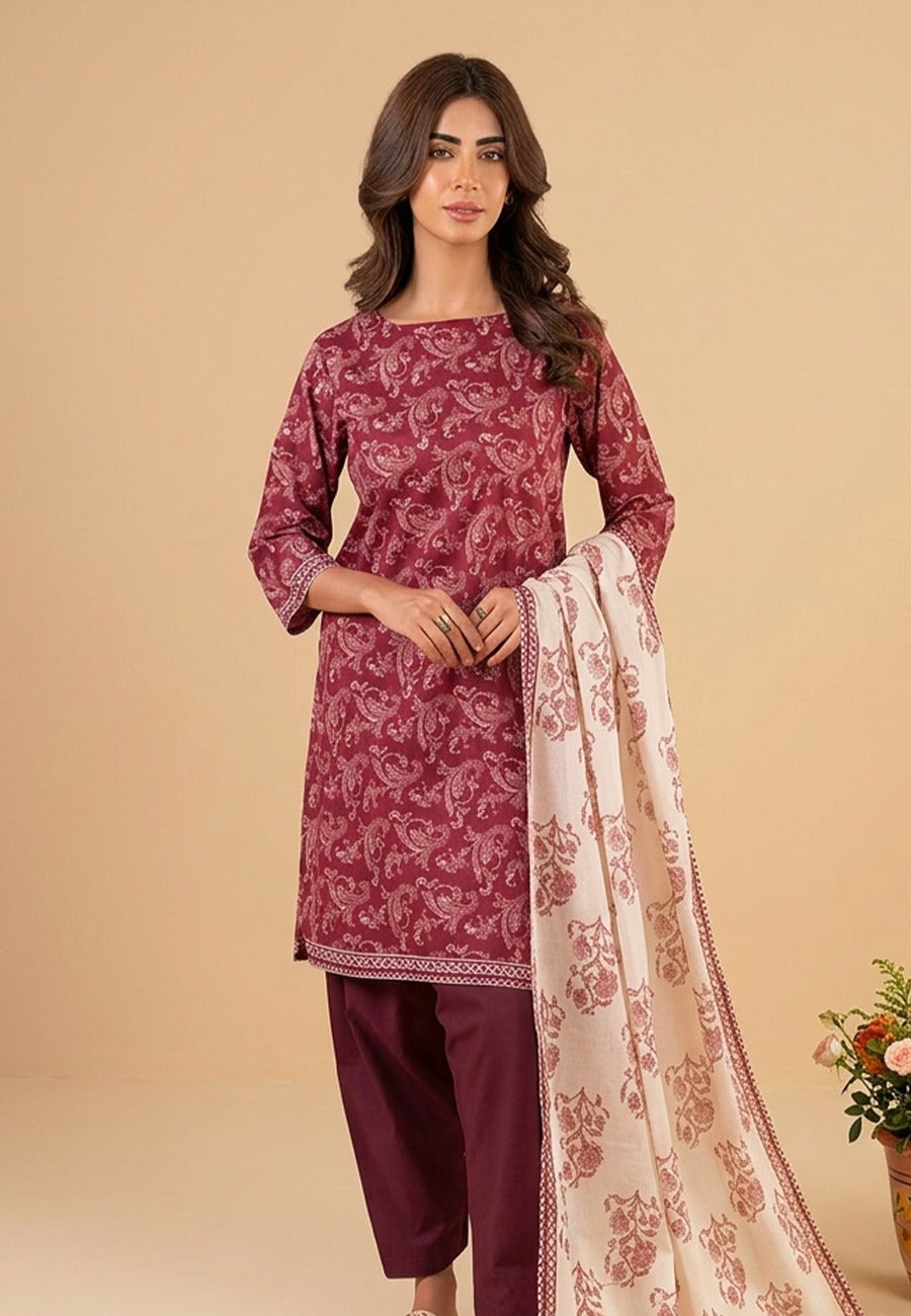 Alkaram Luxury Lawn 3Pc Suit Vol-2 D4