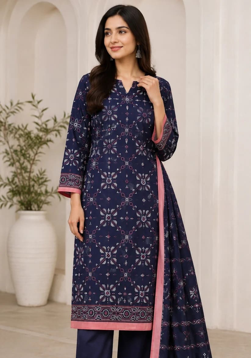 SAYA Premium Printed Lawn 3Pc Vol.13.D2