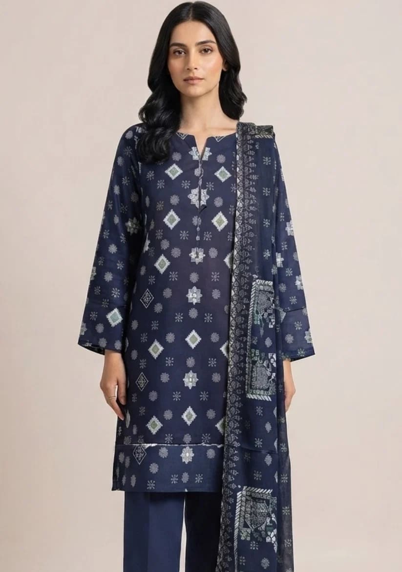 SAYA Premium Printed Lawn 3Pc Vol.12.D3