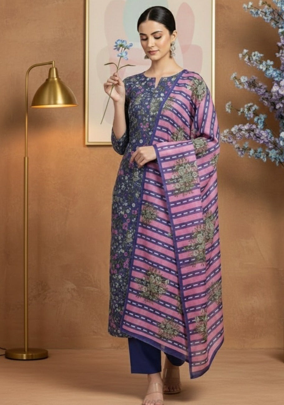 Sapphire Printed Premium Lawn 3pc Vol-2-D8