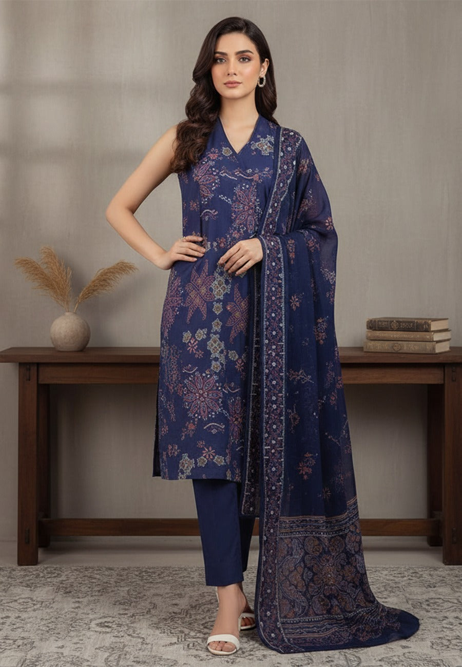 SAYA Premium Printed Lawn 3Pc Vol.08-D2