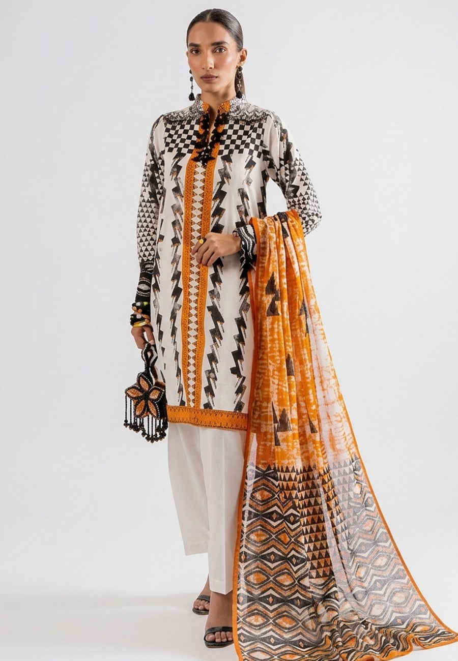 Agha Noor Women's Printed Lawn 3pc Suit Vol-2 D8
