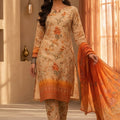 Bin Inam Chikankari Printed Embroidered Lawn 3pc D5