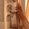 Bin Inam Chikankari Printed Embroidered Lawn 3pc D1