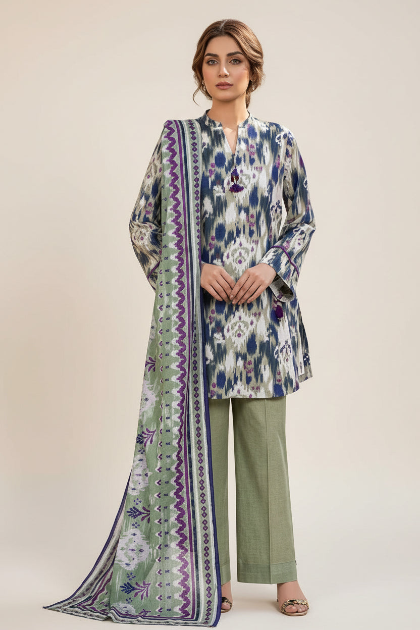MTJ Premium Printed Lawn 3pc Vol-8 D2