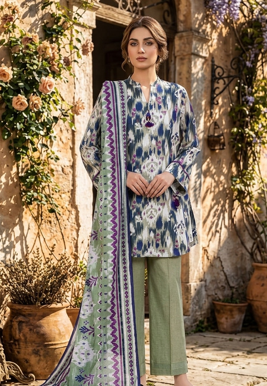 MTJ Premium Printed Lawn 3pc Vol-8 D2