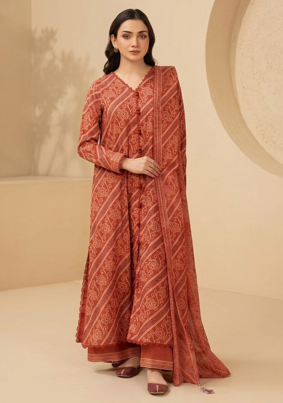 Zellbury Premium Digital Printed Lawn 3Pc-Vol-2-D35