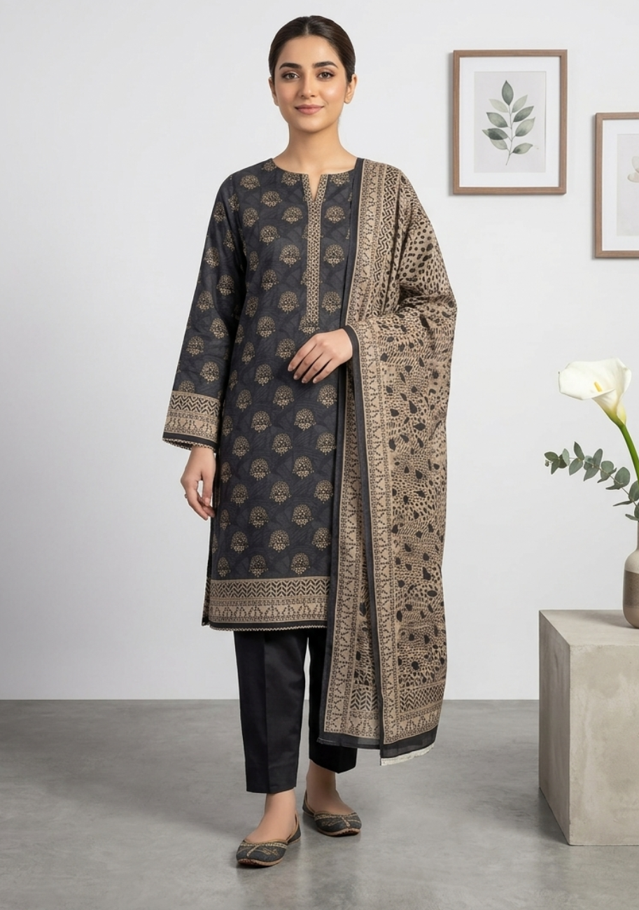 Zam Zam Luxury Style Premium Printed Lawn 3pc.D12