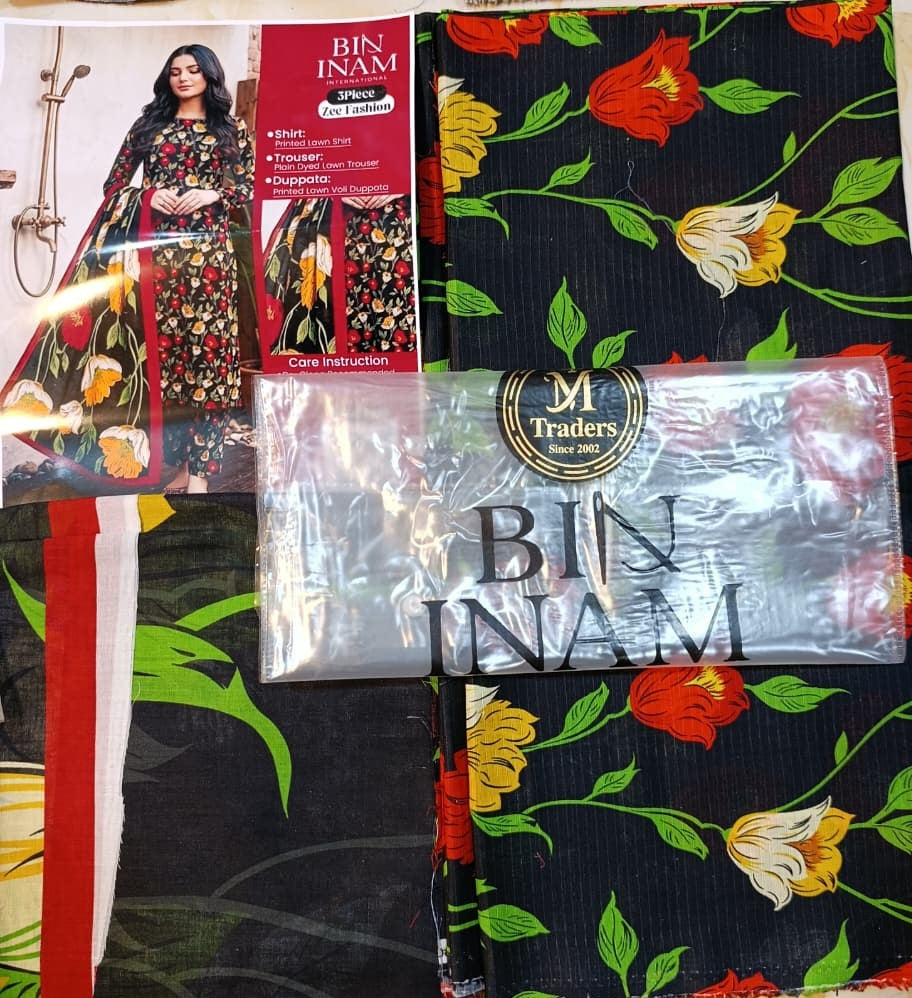 Bin Inam Zee Fashion Premium Printed Lawn 3pc D9