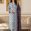 ZESH Printed Embroidered Lawn 3pc-D8