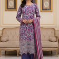 ZESH Printed Embroidered Lawn 3pc-D5