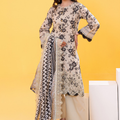 ZESH Printed Embroidered Lawn 3pc-D6