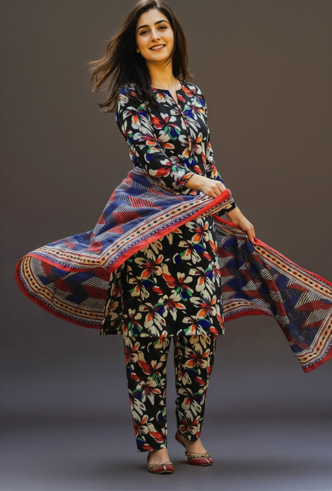 Zoey Premium Digital Printed bana Dora Lawn 3pc D4