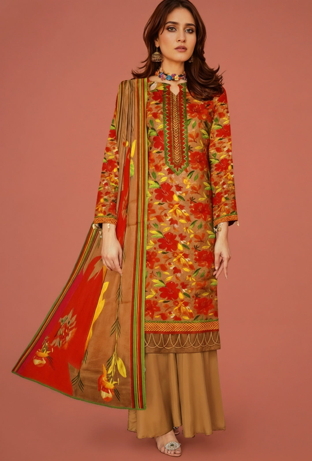 Zoey Premium Digital Printed bana Dora Lawn 3pc D2