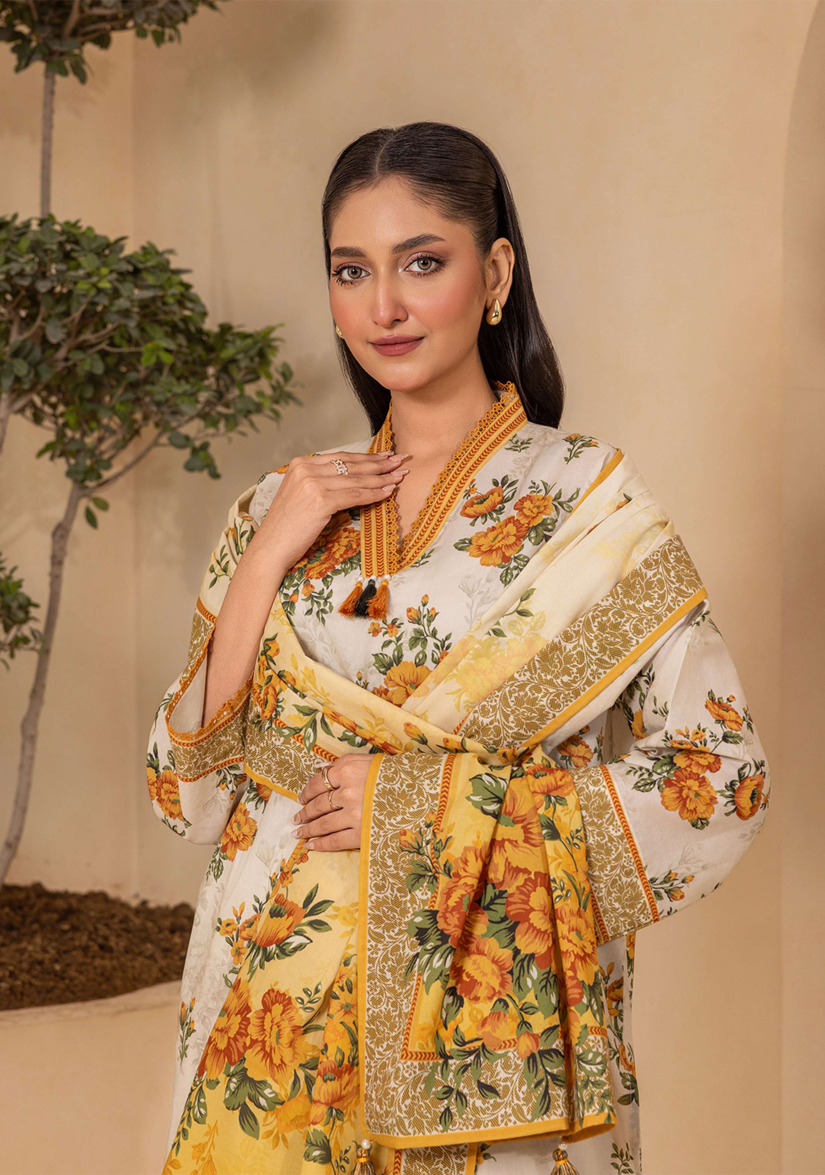 Zellbury Premium Digital Printed Lawn 3Pc-D7