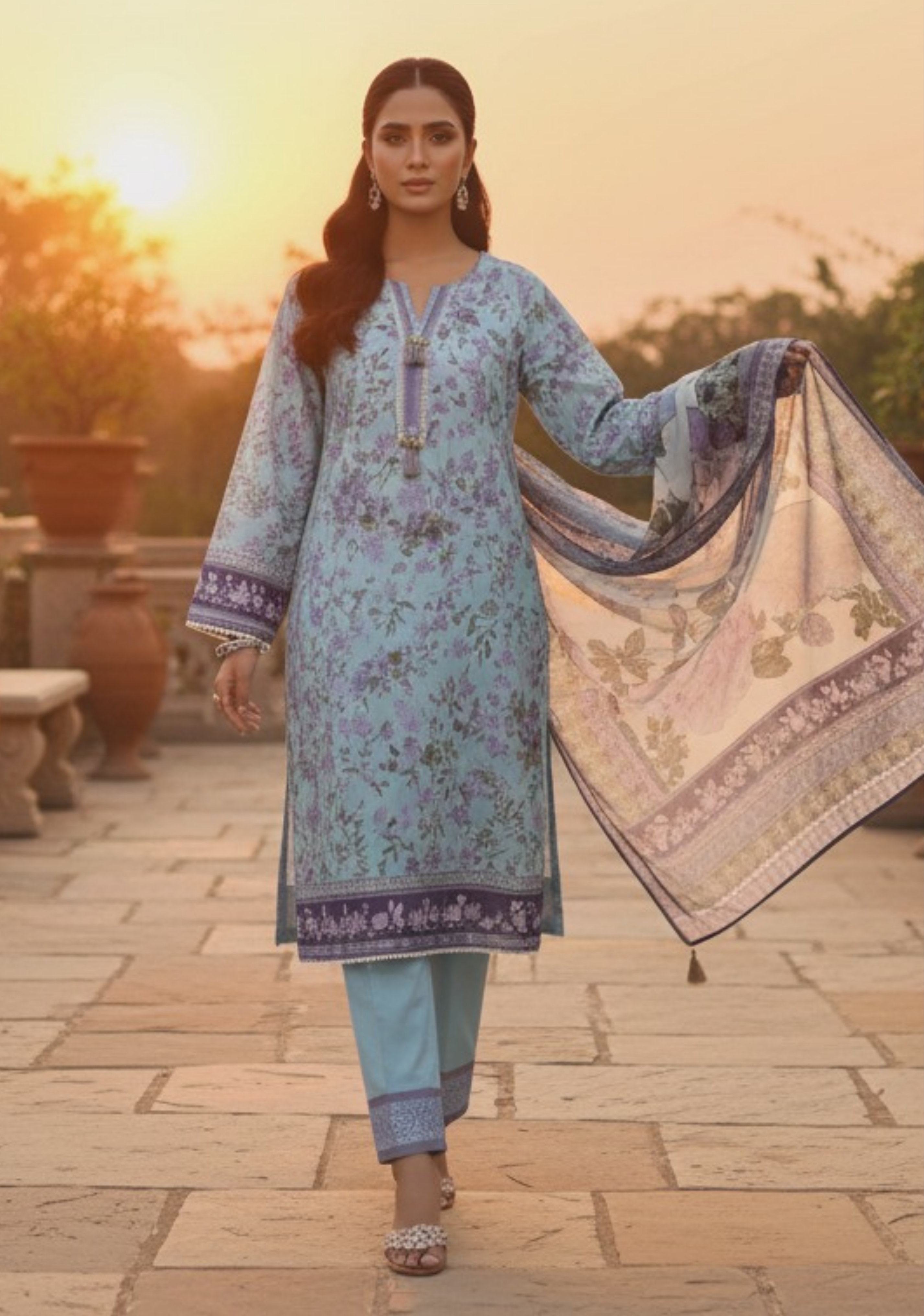 Asim Jofa Premium Printed Lawn 3pc Vol-3-D4